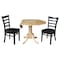 International Concepts 42 in. Dual Drop Leaf Table with 2 Ladder Back Dining Chairs - 3 Piece Dining Set K01-42DP-C46-617P - alternate 6
